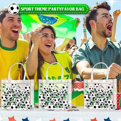 24 PCS Soccer Goodie Bags على الوجهين على الوجهين PVC CLEAD CANCAL CANDY HIST FARCHAL FARCHING WITH in Kuwait