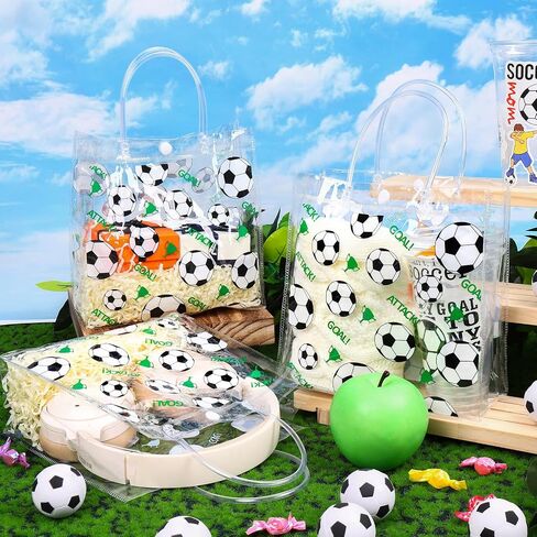 24 PCS Soccer Goodie Bags على الوجهين على الوجهين PVC CLEAD CANCAL CANDY HIST FARCHAL FARCHING WITH in Kuwait
