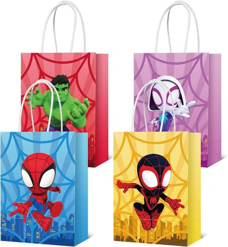 Spidey Party Supplies, 12Pcs Party Gift Goodie Bags for Spidey Birthday Decorations in Saudi Arabia