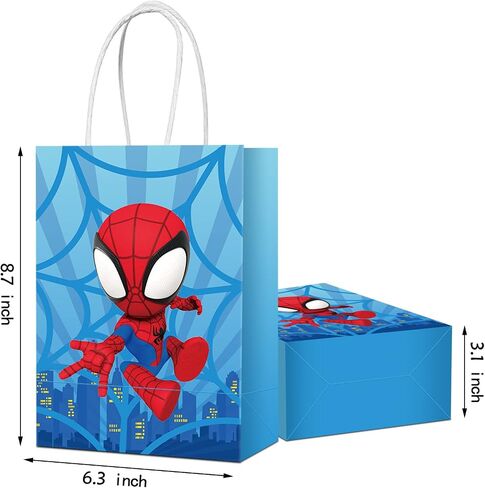 Spidey Party Supplies, 12Pcs Party Gift Goodie Bags for Spidey Birthday Decorations in Saudi Arabia