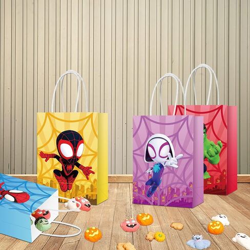 Spidey Party Supplies, 12Pcs Party Gift Goodie Bags for Spidey Birthday Decorations in Saudi Arabia