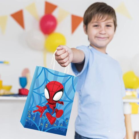 Spidey Party Supplies, 12Pcs Party Gift Goodie Bags for Spidey Birthday Decorations in Saudi Arabia