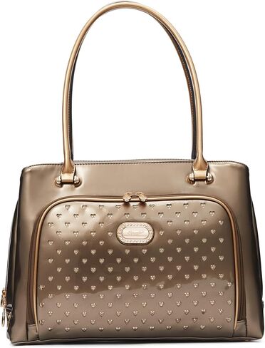 Designer Laptop Tote Bag – Stylish Women's Business Shoulder Bag with Heart Pattern Work Organizer Handbag for 15.6" Laptops in Kuwait