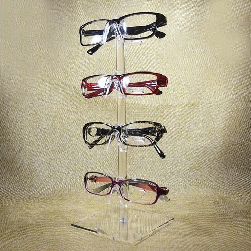 Single eyewear 2 Pack Saver Premium Acrylic Eyewear Display Stand, Sunglasses Rack, Glasses Organizer, Sunglasses Holder, Optical Frame Stand, Ski Goggles Display. in Saudi Arabia