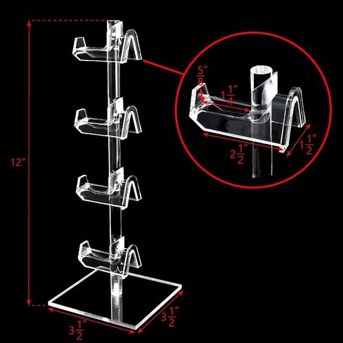 Single eyewear 2 Pack Saver Premium Acrylic Eyewear Display Stand, Sunglasses Rack, Glasses Organizer, Sunglasses Holder, Optical Frame Stand, Ski Goggles Display. in Saudi Arabia