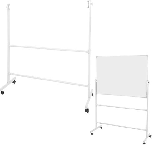 Lincia Adjustable Whiteboard Easel Stand Only Large Mobile Rolling Whiteboard Stand on Wheels Double-Sided Standing Dry Erase Board Mounting Brackets for Home Office Classroom School in Saudi Arabia