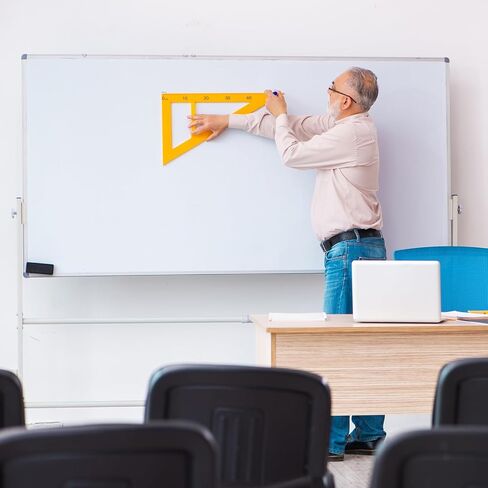Lincia Adjustable Whiteboard Easel Stand Only Large Mobile Rolling Whiteboard Stand on Wheels Double-Sided Standing Dry Erase Board Mounting Brackets for Home Office Classroom School in Saudi Arabia
