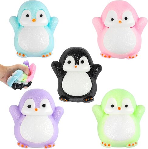 ألعاب Penguin Taba Squishy اللطيفة - ألعاب Cawaii Leaff Fearge Fidget الحسية ، وهدايا ضغط السيليكون الناعمة للأطفال والمراهقين والبالغين (5 حزم أسود + أخضر + وردي + أزرق + أزرق) in Saudi Arabia