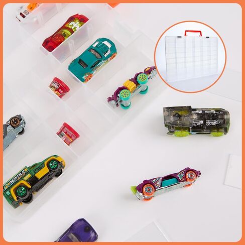 حالة تخزين ألعاب بلاستيكية للعلامات التجارية الصغيرة ، العجلات الساخنة ، Shopkins ، L.O.L. مفاجأة! دمى ، ولعب بلاستيكي صغير ، منظم تخزين المقتنيات ، وردي in Saudi Arabia