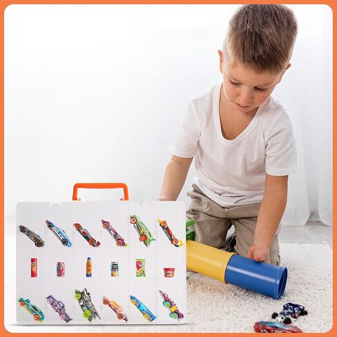 حالة تخزين ألعاب بلاستيكية للعلامات التجارية الصغيرة ، العجلات الساخنة ، Shopkins ، L.O.L. مفاجأة! دمى ، ولعب بلاستيكي صغير ، منظم تخزين المقتنيات ، وردي in Saudi Arabia