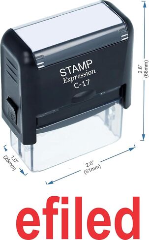 Stampexpression - مكتب الضرائب المملوء بالضريبة ، طوابع مطاطية - حبر أحمر (A -5985) in Saudi Arabia