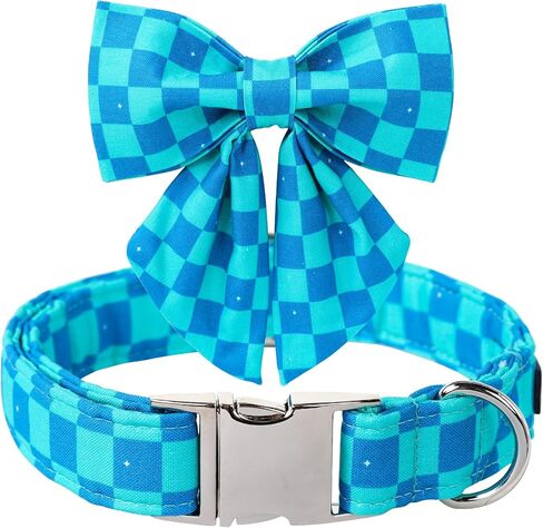 Maca Bates Summer Cute Duck Dog Collar with Bow Tie Funny Ducky Puppy Bowtie Collars Adjustable Durable Breakaway Green Fun Fancy Thick Collar for Boy Girl Male Female Dogs,Medium in Kuwait