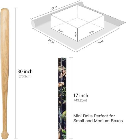 RUSPEPA Dinosaur Wrapping Paper Roll, Mini Roll, Realistic Dinosaur and Plants Design, Forest T-Rex Themed Gift Wrap for Boys and Dinosaur Lovers, 17 Inches x 16.4 Feet in Saudi Arabia