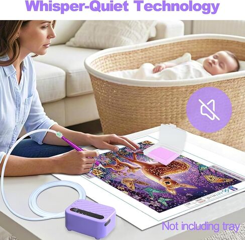 Electric Diamond Painting Pen, Vacuum Diamaond Art Pen No Wax Needed,Rechargeable, Adjustable Suction, Low Noise,Lightweight Ergonomic Design, Diamond Art Accessories Tools for Adults & Kids(Purple) in Saudi Arabia