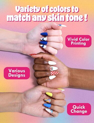 آلة طابعة Nailpop Nail Art - طابعة آلة تصميم الأظافر الرقمية التي تأتي مع 10 أوراق من ورق الملصقات الأظافر | آلة فن الأظافر اللاسلكية والأوتوماتيكية | تصميم غير محدود وملاحة سهلة (وردي) in Saudi Arabia