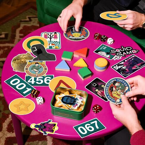 25-Piece Korean Survival Game Decal Collection - Guard Figures & Game Motifs - Premium Vinyl Waterproof Stickers, Multi-Use for Journals, Gear, Gifts(Officially Licensed) in Kuwait