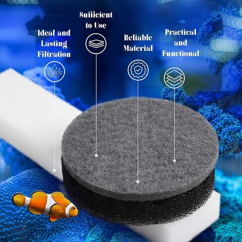 22 Pcs Compatible with Fluval Fx4/fx5/fx6 Replacement Filters Media Kit Aquarium Filter Including Bag Media, Carbon Foam Pad, Pads, Foam Block, Silicone Lube, Towels, Filter Bag(Gray) in Saudi Arabia