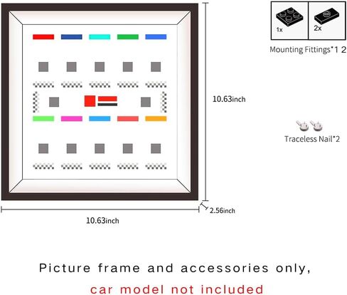 Display Photo Frame Display caseBox,for Lego 66796 F1 Racing Minis Model Kit ,Home or Office Decorative Wall Panels,Adult Collectibles Wall Mount(No Car Included) (Black) in Saudi Arabia