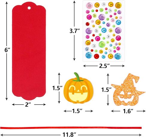 Fancy Land 36 Sets Halloween Crafts for Kids Ages 3-5 Foam DIY Bookmarks Craft Kit Halloween Party Favors for Kids 6-8 Classroom Activities in Saudi Arabia