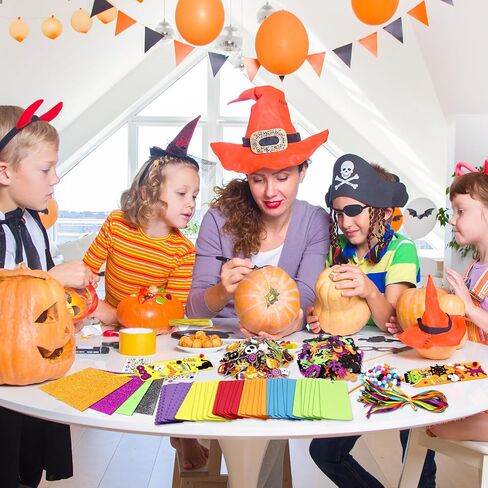 Fancy Land 36 Sets Halloween Crafts for Kids Ages 3-5 Foam DIY Bookmarks Craft Kit Halloween Party Favors for Kids 6-8 Classroom Activities in Saudi Arabia
