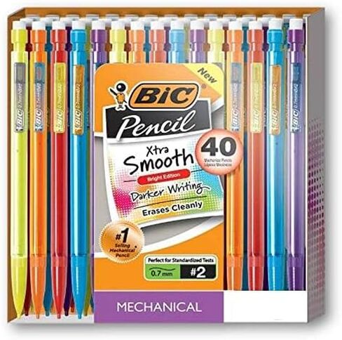 أقلام الرصاص الميكانيكية BIC ، XTRA ناعمة ، إصدار مشرق (ألوان داكنة ، تم مسحها بشكل نظيف) ، 40 دورة in Saudi Arabia
