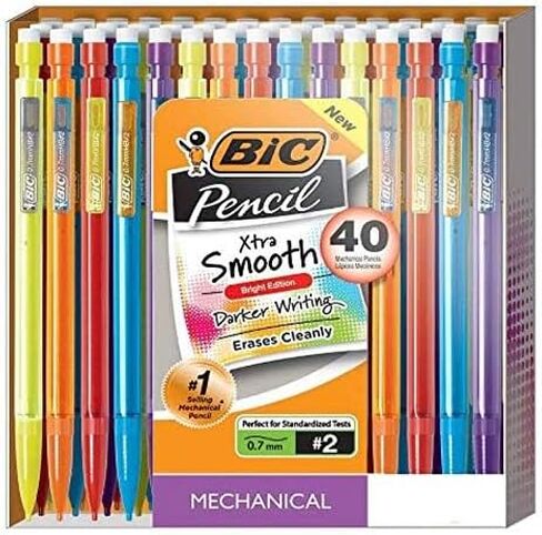 أقلام الرصاص الميكانيكية BIC ، XTRA ناعمة ، إصدار مشرق (ألوان داكنة ، تم مسحها بشكل نظيف) ، 40 دورة in Saudi Arabia