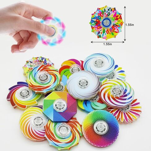 20pcs mini fidget spinner toys ، الحفلات تفضل غودي أكياس الأشياء المراهقة للأطفال ، ألعاب الحسية لتخفيف الإجهاد للأطفال والكبار ، جوائز فصول الكنز صندوق (عشوائي) in Kuwait