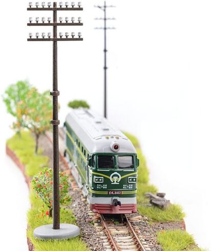 3pcs Micro Telephone Poles Landscape Garden Ornament Models Village Street Lights Mini Toy DIY Supply Telegraph Poles Model Railroad Railway Accessories in Saudi Arabia