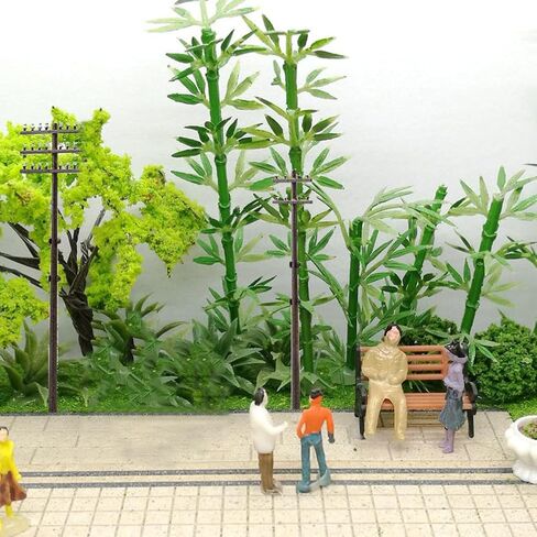 3pcs Micro Telephone Poles Landscape Garden Ornament Models Village Street Lights Mini Toy DIY Supply Telegraph Poles Model Railroad Railway Accessories in Saudi Arabia