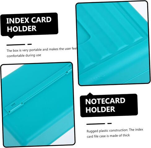 Artibetter 4PCS صندوق بطاقة الفهرس البلاستيكي صندوق منظم لتقديم وصفات الملاحظات وبطاقات العمل حالة تخزين سطح المكتب المحمولة باللون الأبيض الأصفر in Saudi Arabia