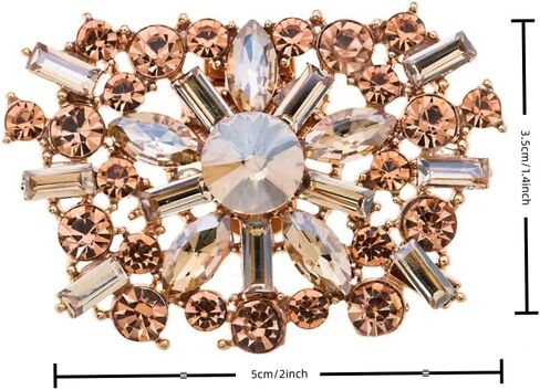 Douqu A Pair Vintage Style Bling Rhinestone Crystal Wedding Bridal Trapezoid Shoe Clips Jewelry in Saudi Arabia