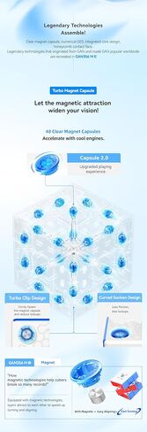 CuberShop GAN 356 ME UV (10th Anniversary Special Edition) Magnetic 3x3 Speed Cube, Gans 2024 Transparent Plastic 10 Anniversary, Smooth & Fast 3 by 3 Collectible, GAN 356 M E (Transparent UV Coated) in Kuwait