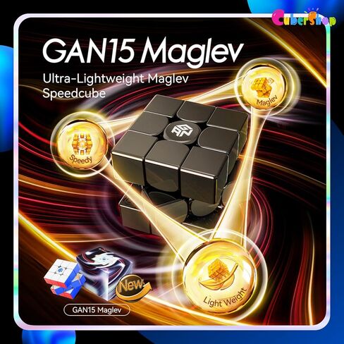 CuberShop GAN 356 ME UV (10th Anniversary Special Edition) Magnetic 3x3 Speed Cube, Gans 2024 Transparent Plastic 10 Anniversary, Smooth & Fast 3 by 3 Collectible, GAN 356 M E (Transparent UV Coated) in Kuwait