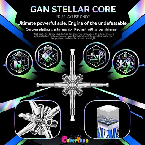 CuberShop GAN 356 ME UV (10th Anniversary Special Edition) Magnetic 3x3 Speed Cube, Gans 2024 Transparent Plastic 10 Anniversary, Smooth & Fast 3 by 3 Collectible, GAN 356 M E (Transparent UV Coated) in Kuwait