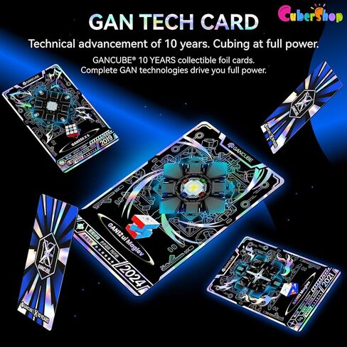CuberShop GAN 356 ME UV (10th Anniversary Special Edition) Magnetic 3x3 Speed Cube, Gans 2024 Transparent Plastic 10 Anniversary, Smooth & Fast 3 by 3 Collectible, GAN 356 M E (Transparent UV Coated) in Kuwait