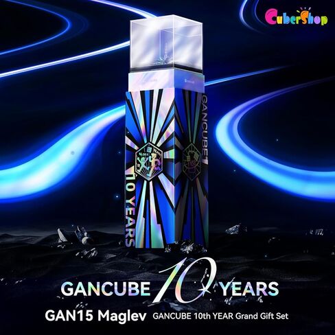 CuberShop GAN 356 ME UV (10th Anniversary Special Edition) Magnetic 3x3 Speed Cube, Gans 2024 Transparent Plastic 10 Anniversary, Smooth & Fast 3 by 3 Collectible, GAN 356 M E (Transparent UV Coated) in Kuwait