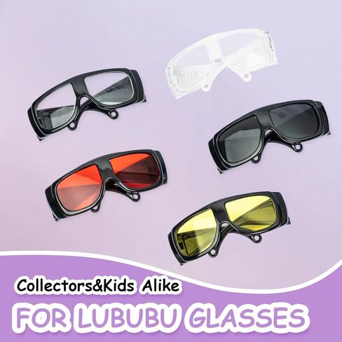 5pcs Doll Glasses, 5 Colors Plastic Doll Dress up Eyeglasses for lububu Toy Glasses Costume Accessories Compatible with 5.12 Inch Figures in Kuwait