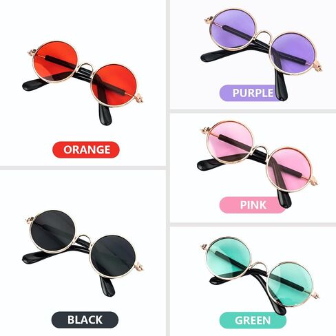 5pcs Doll Glasses, 5 Colors Plastic Doll Dress up Eyeglasses for lububu Toy Glasses Costume Accessories Compatible with 5.12 Inch Figures in Kuwait