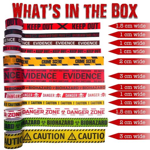 Unsolved Case Files Caution Tape Set – 12 Rolls for Mystery Game Nights, Scrapbooking & Crafts – from in Kuwait