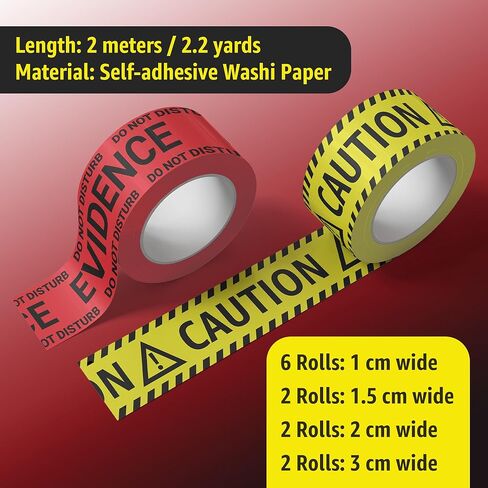 Unsolved Case Files Caution Tape Set – 12 Rolls for Mystery Game Nights, Scrapbooking & Crafts – from in Kuwait