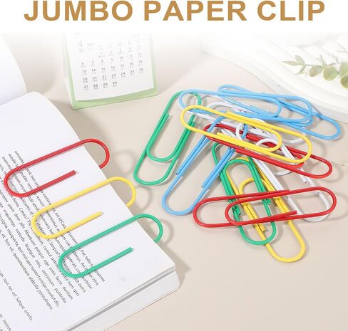 PATIKIL 4 Inch Large Paper Clip, 30PCS Big Paper Clip Extra Large Huge Metal Giant Clips Rust-Proof Strong Durable Bulk Cute for Home Office Accessories Bookmark, White in Saudi Arabia