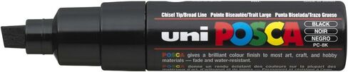 Uni-Ball Posca PC-8K علامة إزميل عريضة-أسود ، حزمة 6 in Saudi Arabia