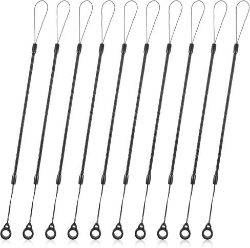10pcs قلم المقود ، حبل الحبل المرن مع حلقات السيليكون القابلة للسحب القابلة للتراجع الحافظة الحافظة الحافظة القلم الحزام الحامل القلم anti-loth المقود لربط القلم لربط الشاشة التي تعمل باللمس على الشاشة التي تعمل باللمس in Kuwait