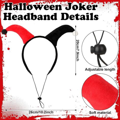 2 PCS Halloween Dog Clown Assume مجموعة صغيرة من أزياء الأزياء للحيوانات الأليفة الكلب الصغير الأسود تنورة حمراء الرأس لقطط الجرو هالوين تأثيري ملابس الحفلات in Kuwait