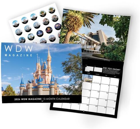 WDW Magazine 2026 Wall Calendar - مع ملصقات تخطيط الرحلة والاحتفال بمكافآت لـ Disney World و Disney Cruise وأعياد الميلاد وإجازات العائلة والتوافه الممتعة in Saudi Arabia