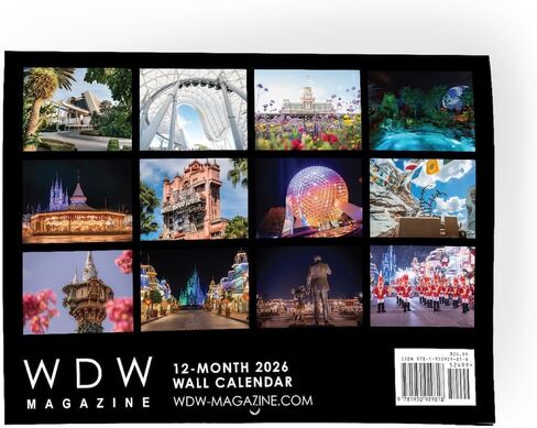 WDW Magazine 2026 Wall Calendar - مع ملصقات تخطيط الرحلة والاحتفال بمكافآت لـ Disney World و Disney Cruise وأعياد الميلاد وإجازات العائلة والتوافه الممتعة in Saudi Arabia
