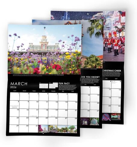 WDW Magazine 2026 Wall Calendar - مع ملصقات تخطيط الرحلة والاحتفال بمكافآت لـ Disney World و Disney Cruise وأعياد الميلاد وإجازات العائلة والتوافه الممتعة in Saudi Arabia
