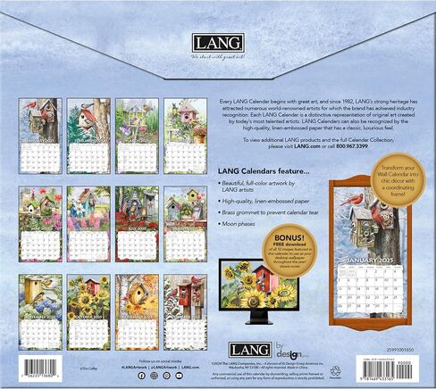 Lang Companies, Birdhouses 2026 Wall Calendar by Tim Coffey, 13.4'' X 12'', 12-Month Calendar with Stapled Binding in Saudi Arabia