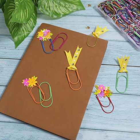 100 PCS Paper Clips with Storage Box, 2 Inch Large Paper Clips Cute Paperclip Oversized Colored Papeclips Bookmarks Planner Clip for Office Supplies School Gifts Wedding Decoration (10 Colors) in Saudi Arabia