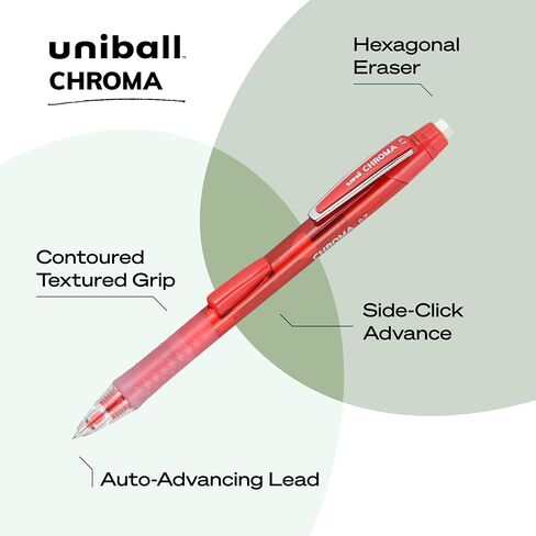 أقلام الرصاص الميكانيكية Uniball Chroma 4 ، 0.5 مم - براميل ملونة متنوعة - حزمة متنوعة من أقلام الرصاص الميكانيكية Uniball in Saudi Arabia